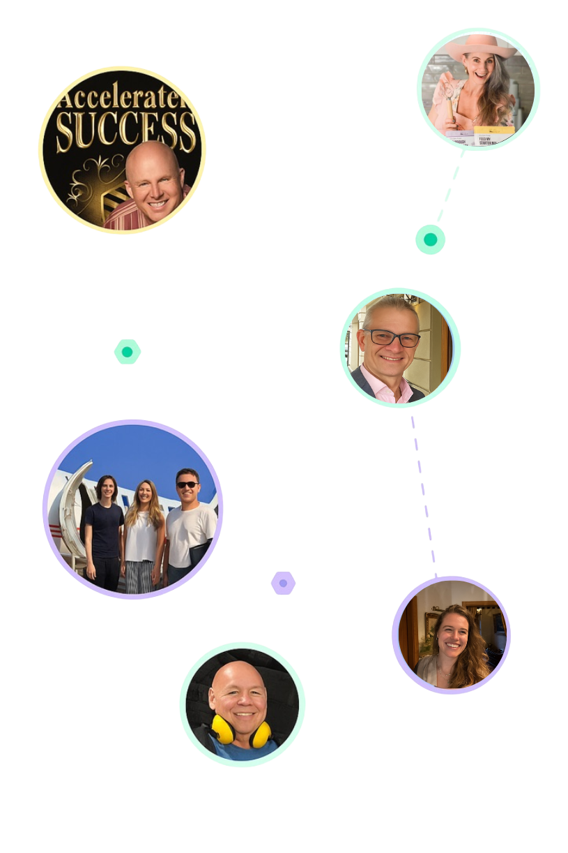 Multiple satisfied clients illustrated